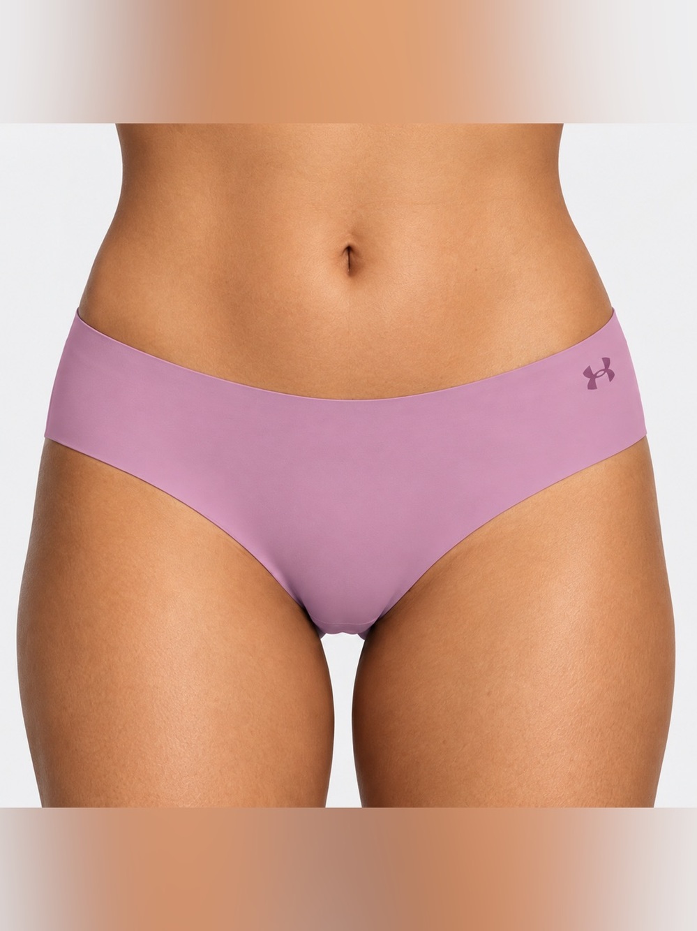 Under Armour UA Pure Stretch Hipster Panties Women XS Pink No Show Seamless NWT